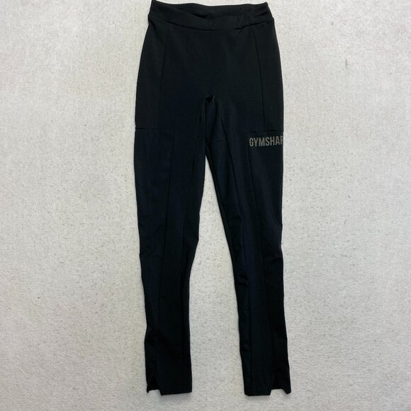 Gymshark Leggings Women's XS Black Compression Spell Out Pull On - Picture 1 of 6